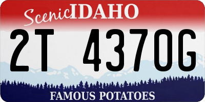 ID license plate 2T4370G
