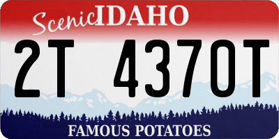 ID license plate 2T4370T