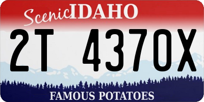 ID license plate 2T4370X
