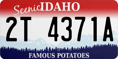 ID license plate 2T4371A