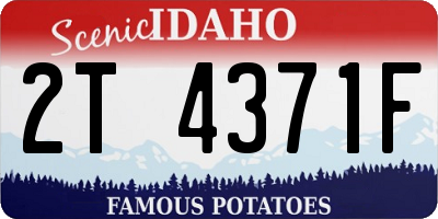 ID license plate 2T4371F