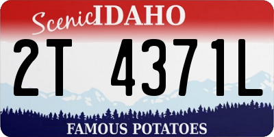 ID license plate 2T4371L