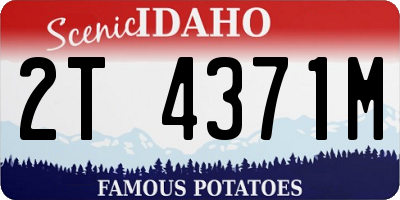 ID license plate 2T4371M