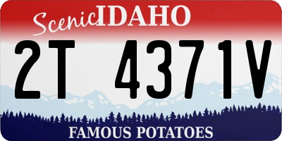 ID license plate 2T4371V