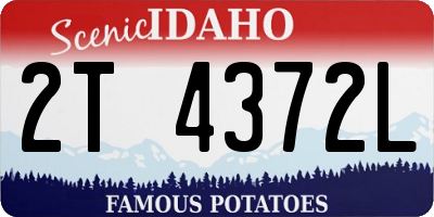 ID license plate 2T4372L