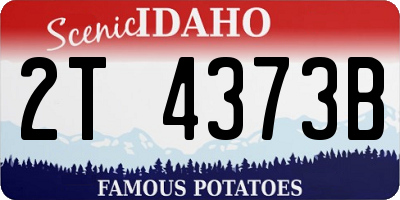 ID license plate 2T4373B