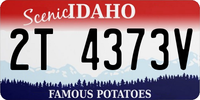 ID license plate 2T4373V