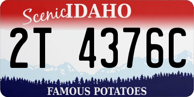 ID license plate 2T4376C