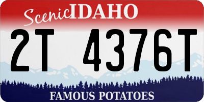 ID license plate 2T4376T