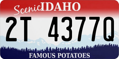 ID license plate 2T4377Q