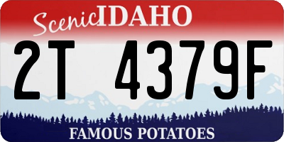 ID license plate 2T4379F
