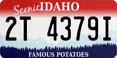 ID license plate 2T4379I
