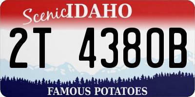 ID license plate 2T4380B