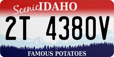 ID license plate 2T4380V