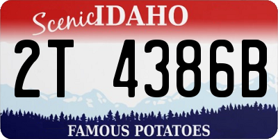 ID license plate 2T4386B