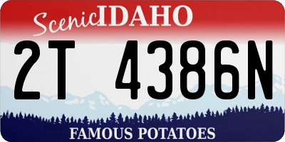 ID license plate 2T4386N