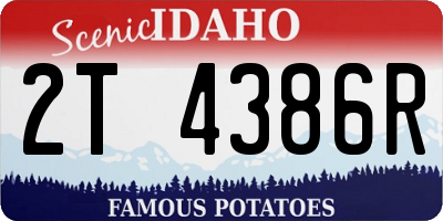 ID license plate 2T4386R
