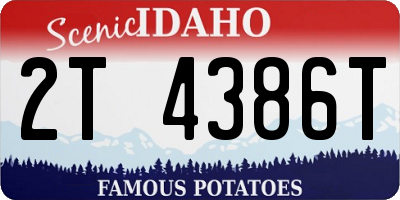 ID license plate 2T4386T
