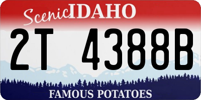 ID license plate 2T4388B