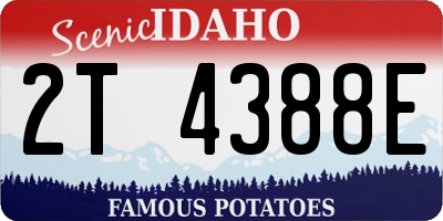 ID license plate 2T4388E