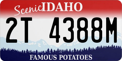 ID license plate 2T4388M