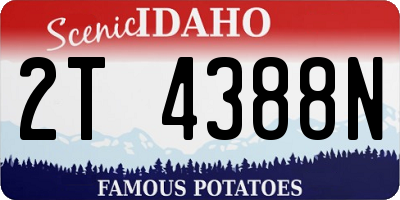 ID license plate 2T4388N