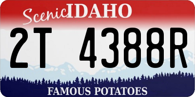 ID license plate 2T4388R