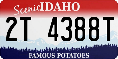 ID license plate 2T4388T