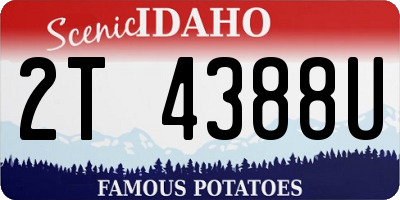 ID license plate 2T4388U