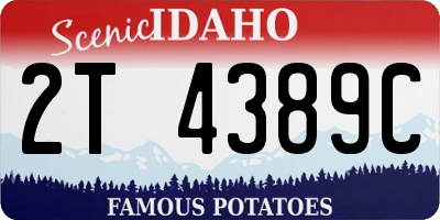 ID license plate 2T4389C