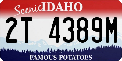 ID license plate 2T4389M