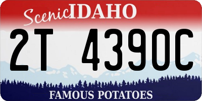 ID license plate 2T4390C