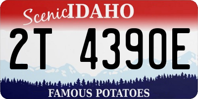 ID license plate 2T4390E