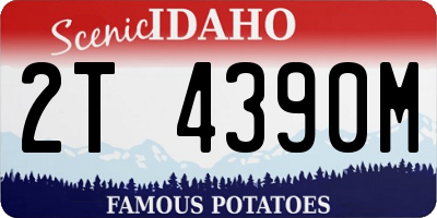 ID license plate 2T4390M