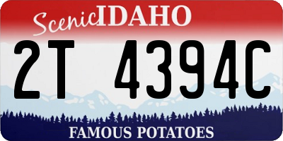 ID license plate 2T4394C