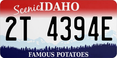 ID license plate 2T4394E
