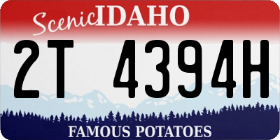 ID license plate 2T4394H