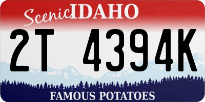 ID license plate 2T4394K