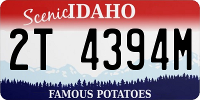 ID license plate 2T4394M