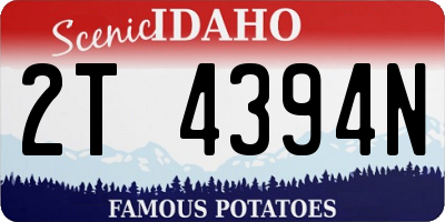 ID license plate 2T4394N