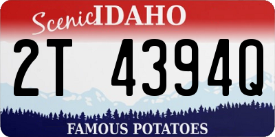 ID license plate 2T4394Q