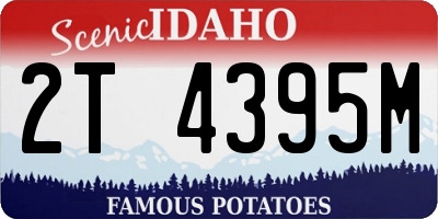 ID license plate 2T4395M