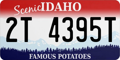 ID license plate 2T4395T