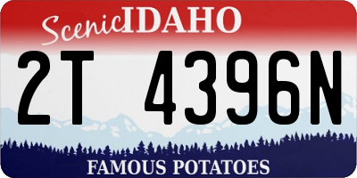ID license plate 2T4396N
