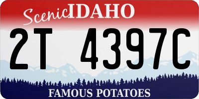 ID license plate 2T4397C