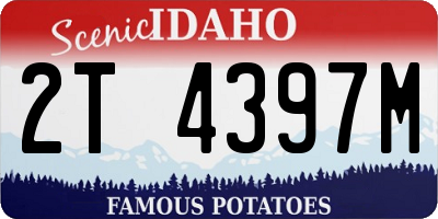 ID license plate 2T4397M