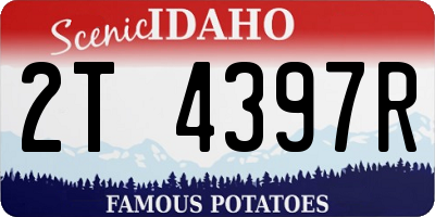 ID license plate 2T4397R