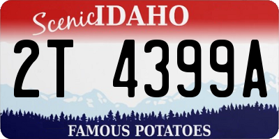 ID license plate 2T4399A