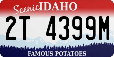 ID license plate 2T4399M