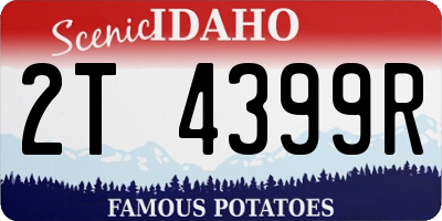 ID license plate 2T4399R